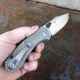 GiantMouse ACE Atelier Green Canvas Micarta Satin Elmax Folding Knife